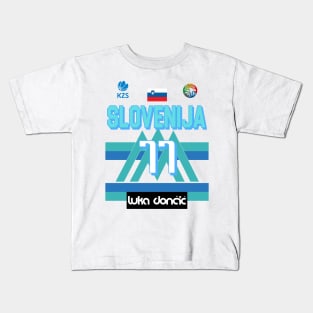 Luka Doncic Slovenija Fan Design Kids T-Shirt